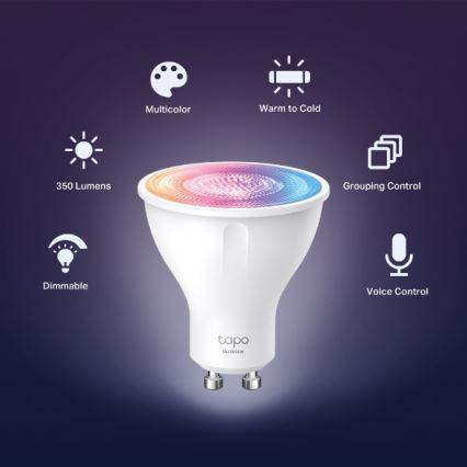 LED RGBW Prigušiva sijalica GU10/3,7W/230V 2200-6500K Wi-Fi - TP-Link