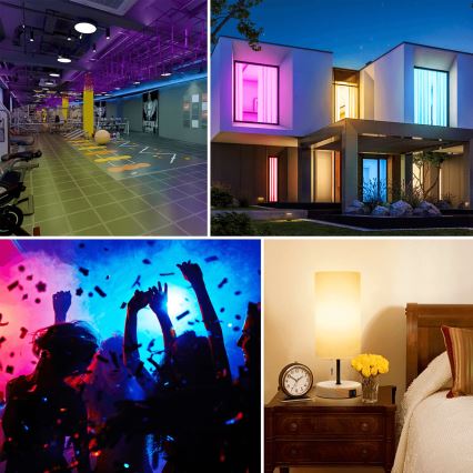 LED RGBW prigušiva sijalica MESH G120 E27/4,9W/230V 2700-6500K + daljinski upravljač - Aigostar