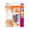 LED RGBW prigušiva sijalica STAR E14/4,5W/230V 2700K + daljinski upravljač – Osram