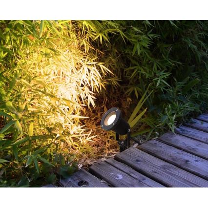 LED RGBW prigušiva spoljašnja lampa BLAKE 1xGU10/4,8W/230V IP65 + daljinski upravljač