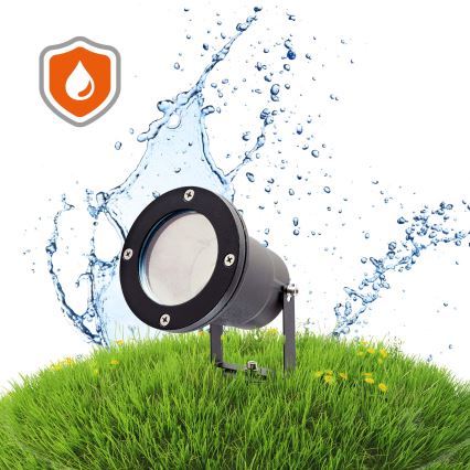 LED RGBW prigušiva spoljašnja lampa BLAKE 1xGU10/4,8W/230V IP65 + daljinski upravljač