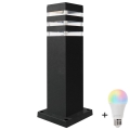 LED RGBW prigušiva spoljna lampa TEKSAS 1xE27/12W/230V 2700-6500K 44 cm IP44 antracitna