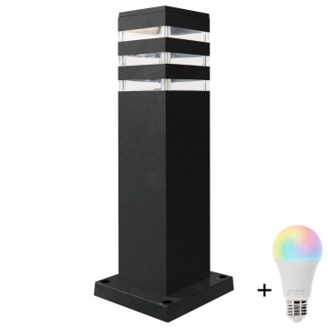 LED RGBW prigušiva spoljna lampa TEKSAS 1xE27/12W/230V 2700-6500K 44 cm IP44 antracitna