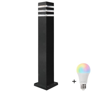 LED RGBW prigušiva spoljna lampa TEKSAS 1xE27/12W/230V 2700-6500K Wi-Fi 74 cm IP44 antracit