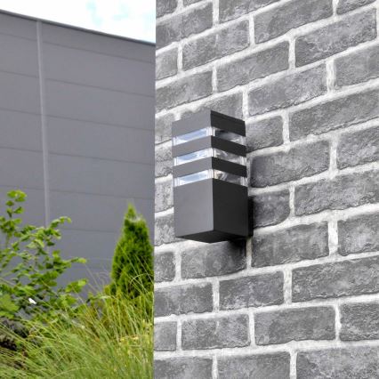 LED RGBW prigušiva spoljašnje zidno svetlo TEKSAS 1xE27/9W/230V 2700-6500K Wi-Fi IP44 antracit