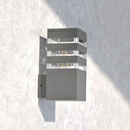 LED RGBW prigušiva spoljno zidno svetlo TEKSAS 1xE27/12W/230V 2700-6500K Wi-Fi IP44 antracit