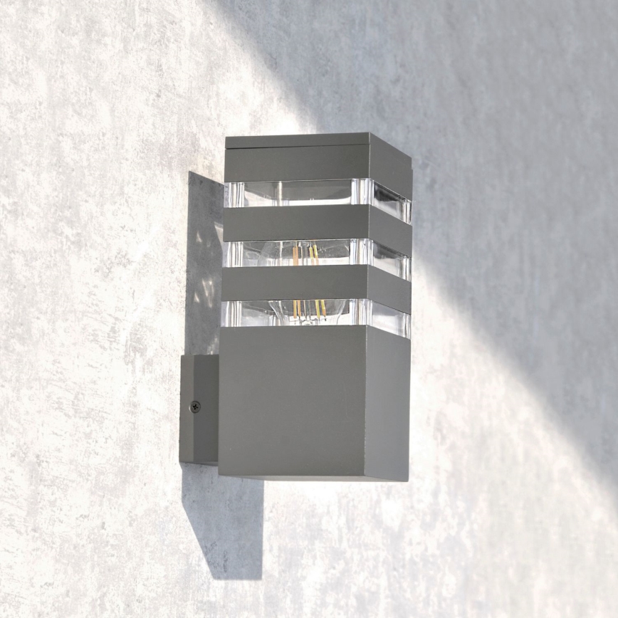 LED RGBW prigušiva spoljno zidno svetlo TEKSAS 1xE27/12W/230V 2700-6500K Wi-Fi IP44 antracit