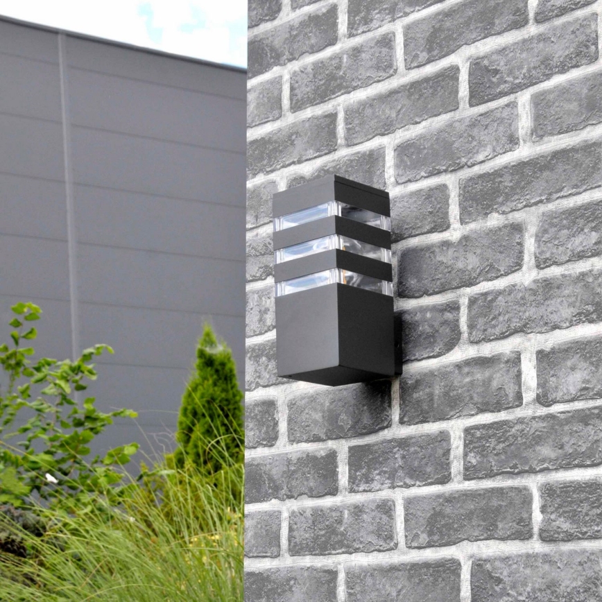 LED RGBW prigušiva spoljno zidno svetlo TEKSAS 1xE27/12W/230V 2700-6500K Wi-Fi IP44 antracit