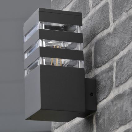 LED RGBW prigušiva spoljno zidno svetlo TEKSAS 1xE27/12W/230V 2700-6500K Wi-Fi IP44 antracit