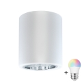 LED RGBW prigušiva spot svetiljka JUPITER 1xE27/6,5W/230V 2700-6500K Wi-Fi prečnik 9,8 cm bela