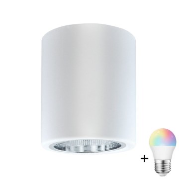 LED RGBW prigušiva spot svetiljka JUPITER 1xE27/6,5W/230V 2700-6500K Wi-Fi prečnik 9,8 cm bela