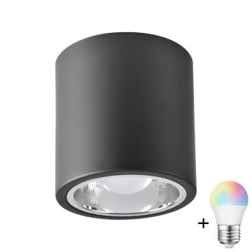 LED RGBW prigušiva spot svetiljka JUPITER 1xE27/6,5W/230V 2700-6500K Wi-Fi prečnika 13 cm crna