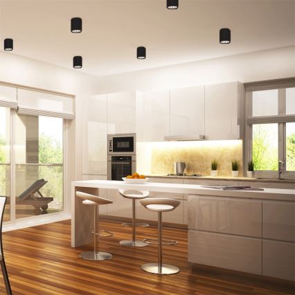 LED RGBW prigušiva spot svetiljka JUPITER 1xE27/6,5W/230V 2700-6500K Wi-Fi prečnik 9,8 cm crna