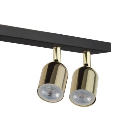 LED RGBW prigušiva spot svetiljka TOP 4xGU10/6,5W/230V 2700-6500K crna/zlatna