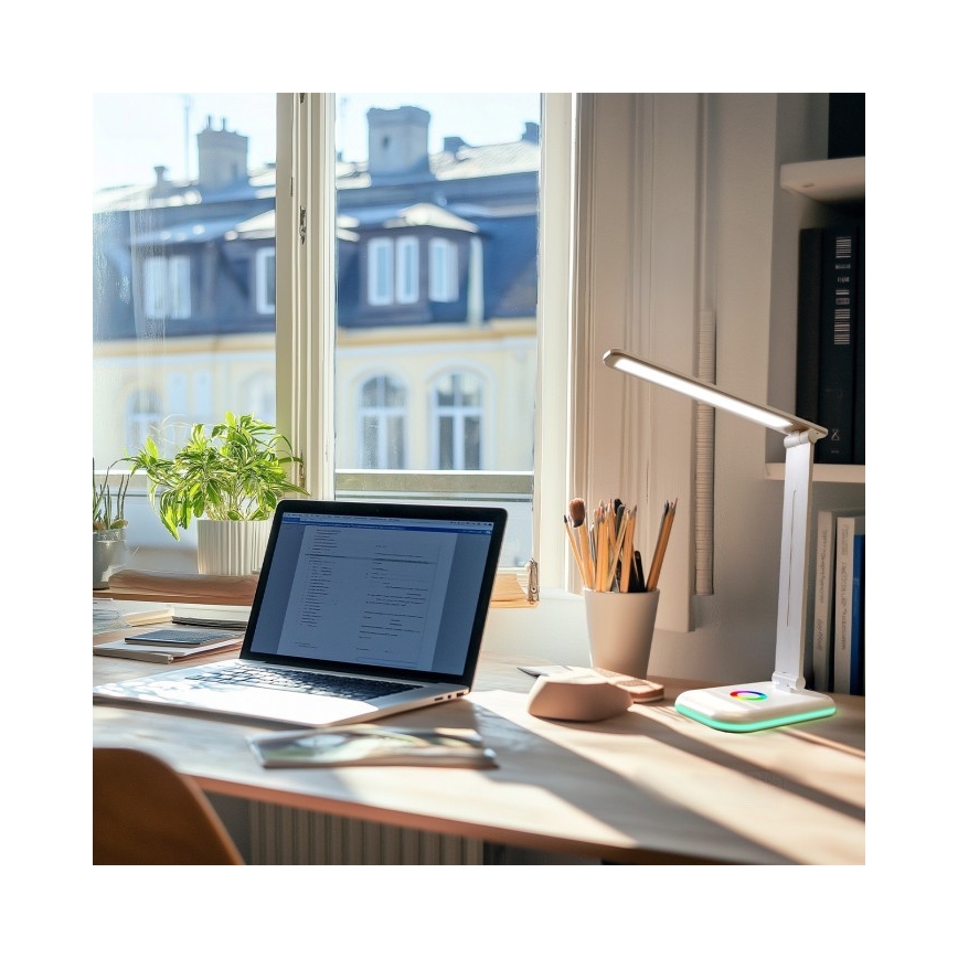 LED RGBW prigušiva stona lampa NOBLITE LED/7W/5V 3000/4000/6500K bela