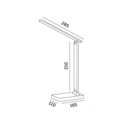 LED RGBW Prigušiva stona lampa NOBLITE LED/7W/5V 3000/4000/6500K crna