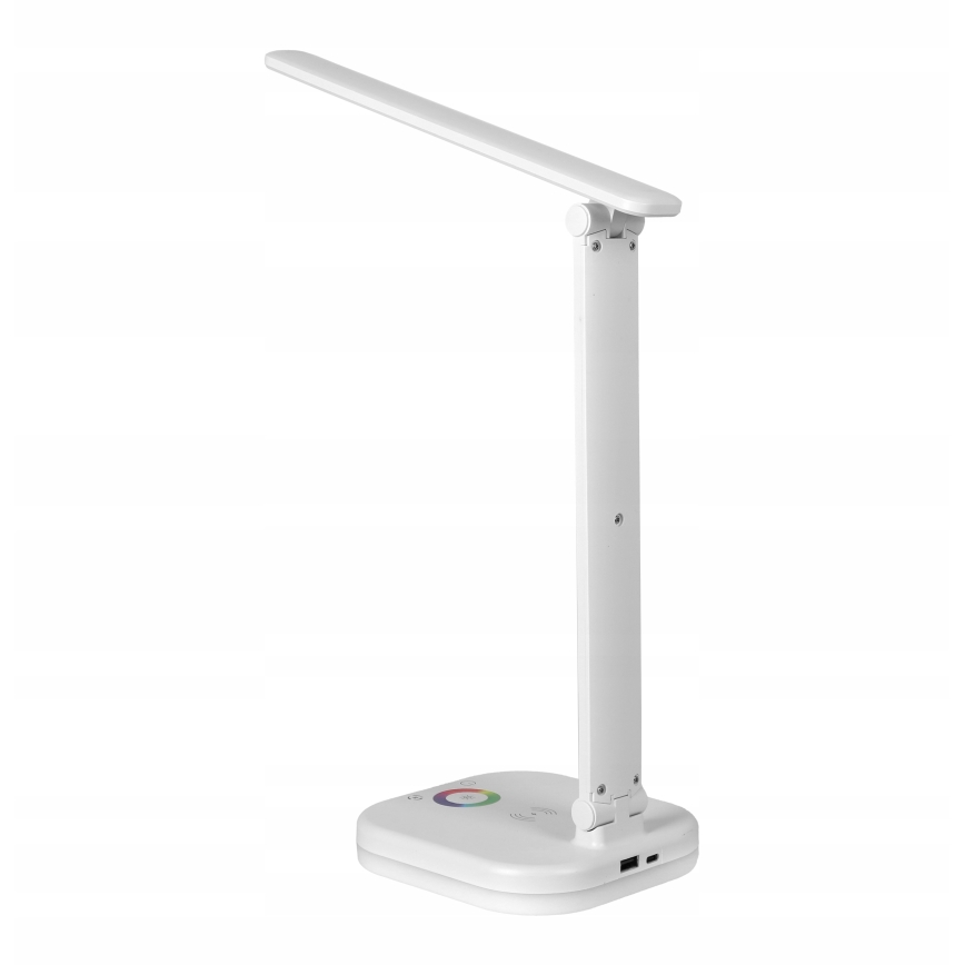 LED RGBW prigušiva stona lampa sa bežičnim punjenjem LED/7W/5V USB bela