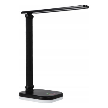 LED RGBW prigušiva stona lampa sa bežičnim punjenjem LED/7W/5V USB crna