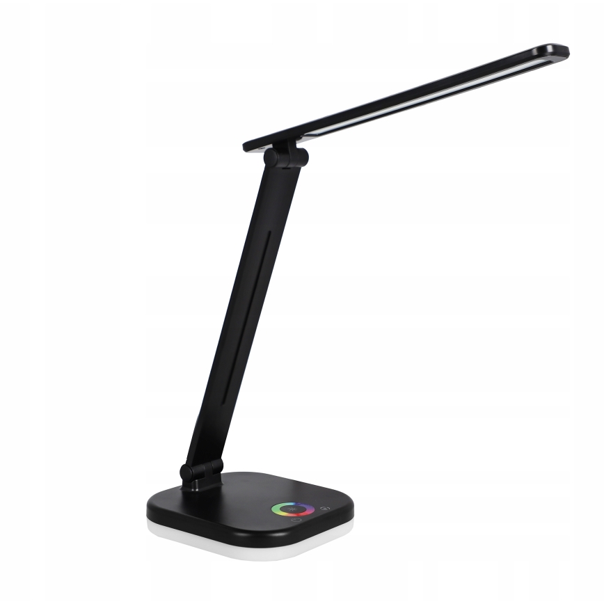 LED RGBW prigušiva stona lampa sa bežičnim punjenjem LED/7W/5V USB crna