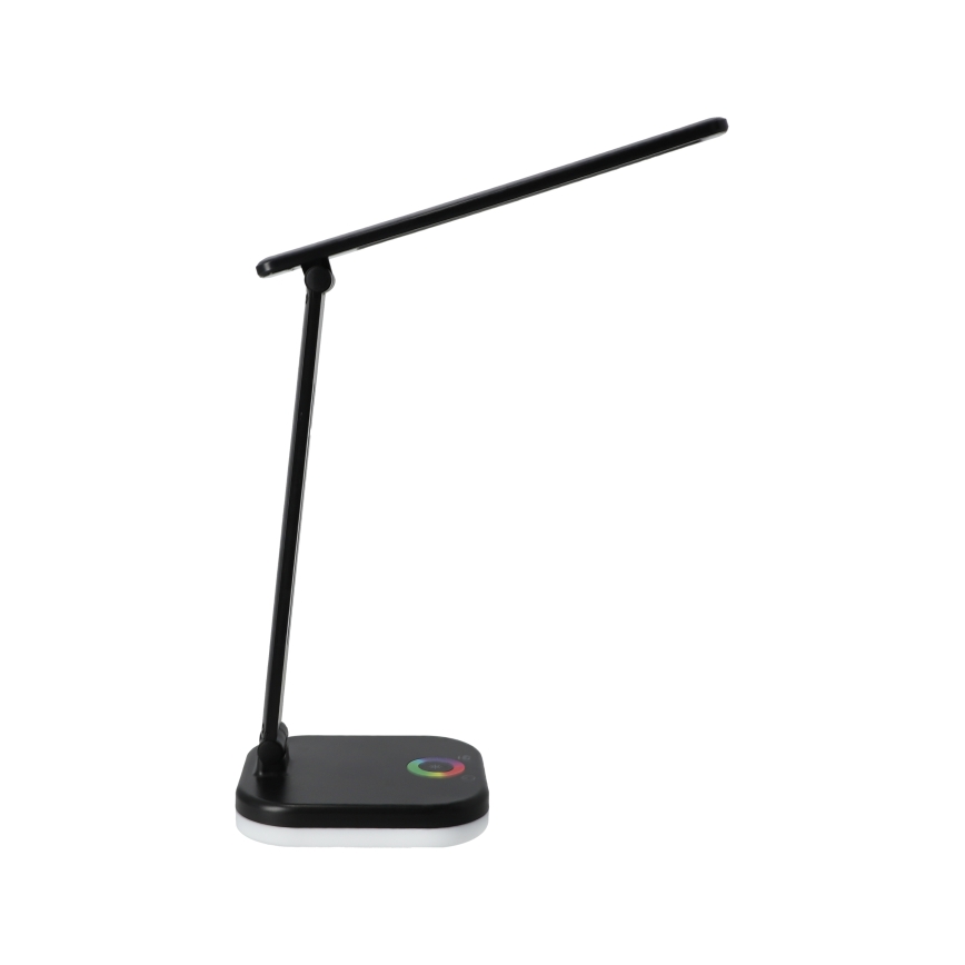 LED RGBW prigušiva stona lampa sa bežičnim punjenjem LED/7W/5V USB crna