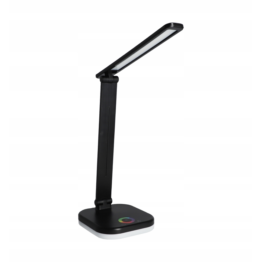 LED RGBW prigušiva stona lampa sa bežičnim punjenjem LED/7W/5V USB crna