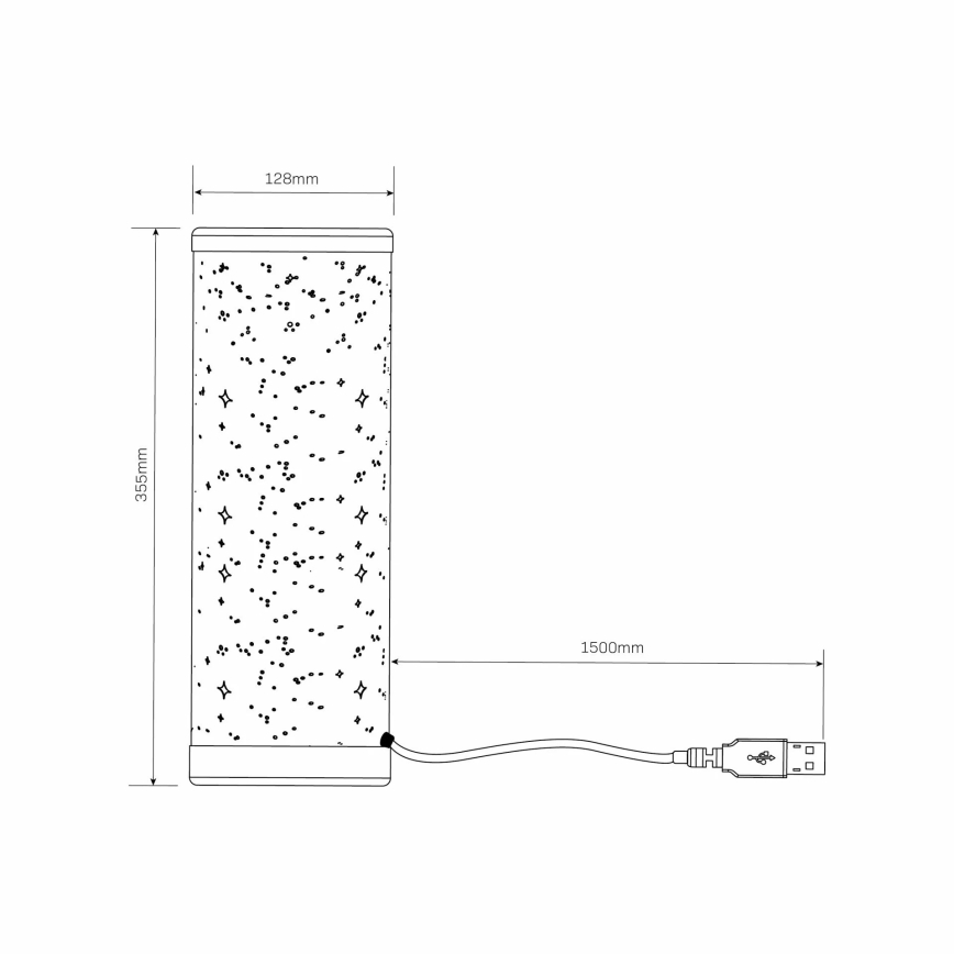 LED RGBW prigušiva stona lampa STELLA MINI LED/5W/5V + daljinski upravljač