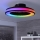 LED RGBW prigušiva stropna svetiljka sa ventilatorom PLAVE LED/48W/230V 3000/4000/6500K + daljinski upravljač