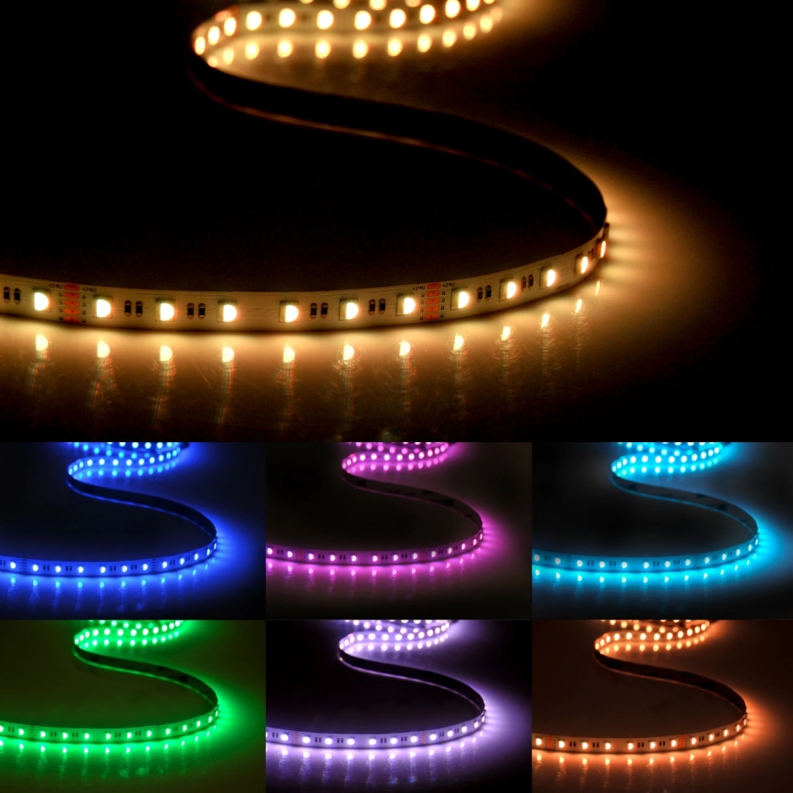 LED RGBW prigušiva traka 3m LED/22W/24/230V + daljinski upravljač