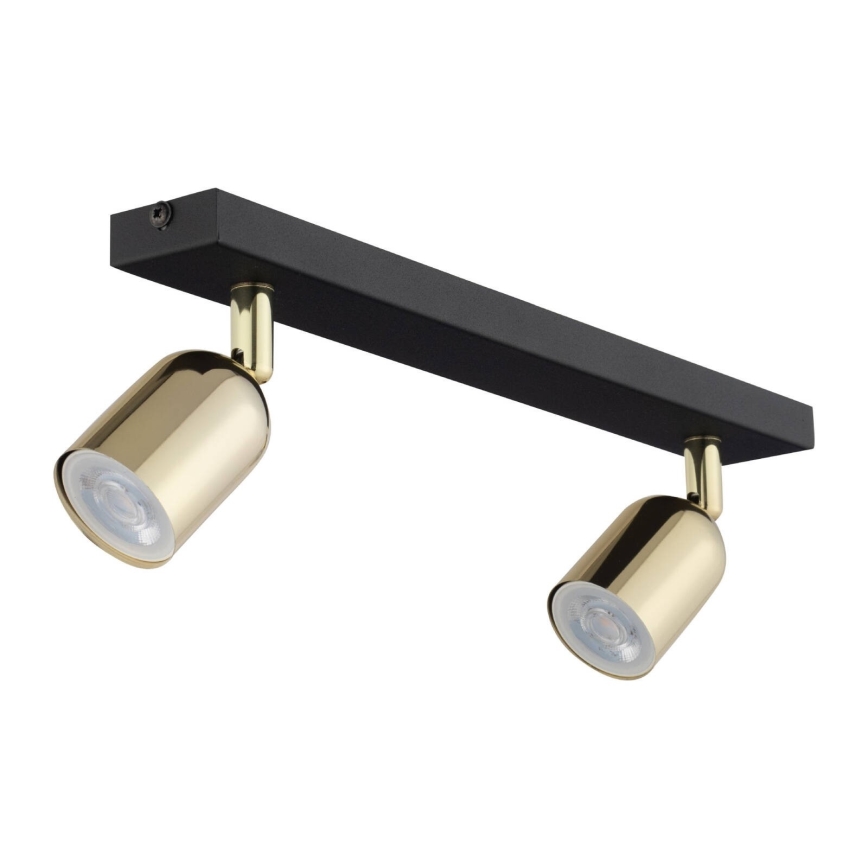 LED RGBW prigušiva ugradna spot svetiljka TOP 2xGU10/6,5W/230V 2700-6500K crna/zlatna