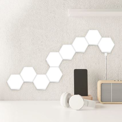 KOMPLET 9x LED RGBW prigušiva zidna dekorativna svetla MAYA LED/1W/230V + daljinski upravljač