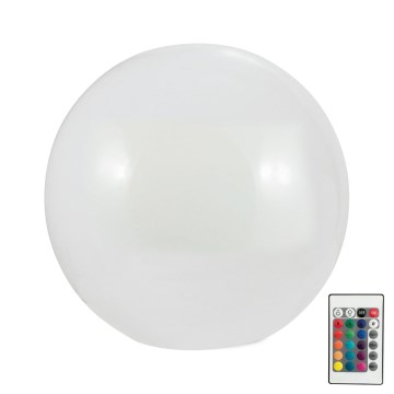 LED RGBW solarna lampa BALL LED/3,2 V 500 mAh prečnik 30 cm IP65 + daljinski upravljač