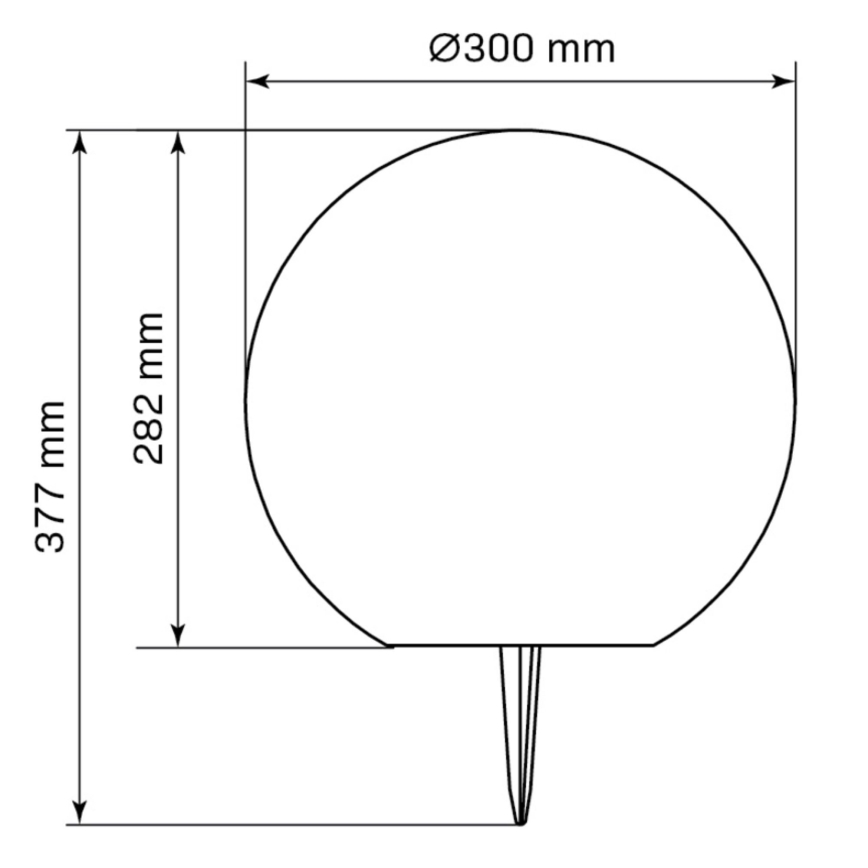 LED RGBW solarna lampa BALL LED/3,2 V 500 mAh prečnik 30 cm IP65 + daljinski upravljač