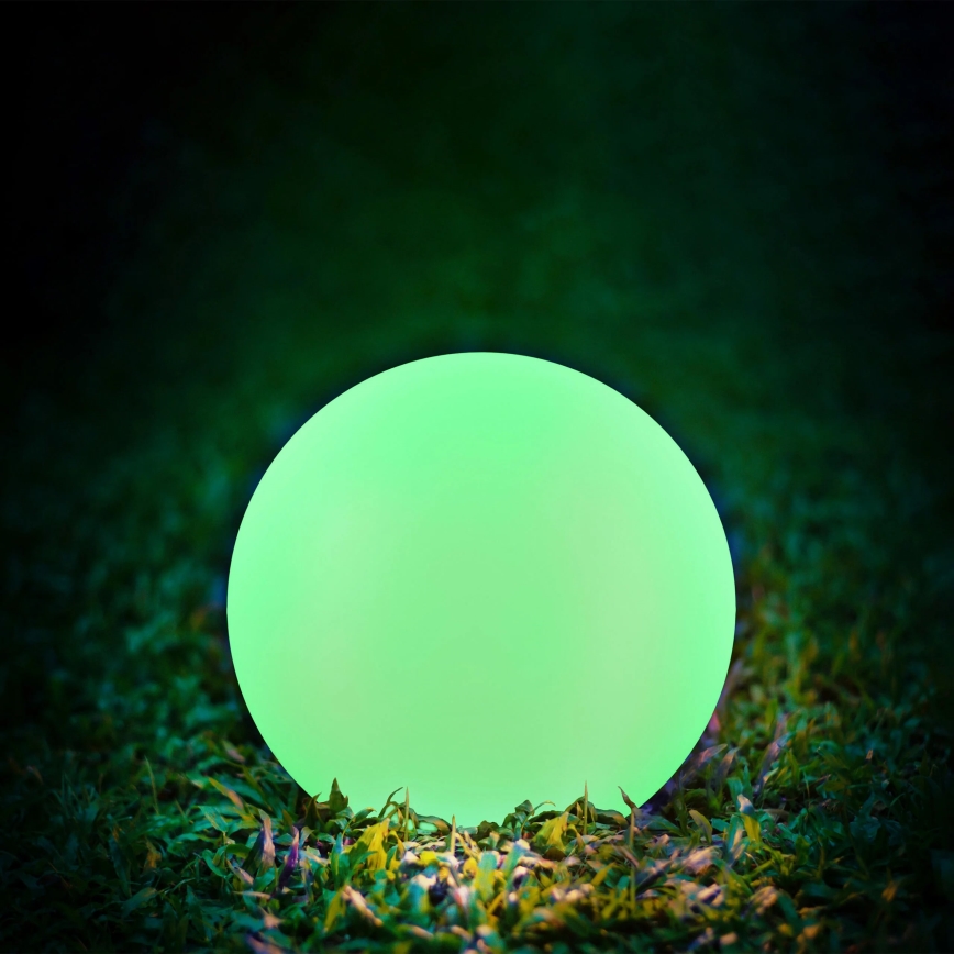 LED RGBW solarna lampa BALL LED/3,2V 500 mAh, prečnik 20 cm, IP65 + daljinski upravljač