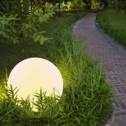 LED RGBW solarna lampa BALL LED/3,7 V 1500 mAh prečnik 50 cm IP65 + daljinski upravljač