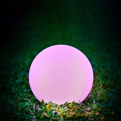 LED RGBW solarna lampa BALL LED/3,7 V 1500 mAh prečnik 50 cm IP65 + daljinski upravljač