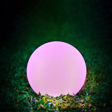 LED RGBW solarna lampa BALL LED/3,7V 1500 mAh prečnik 40 cm IP65 + daljinski upravljač