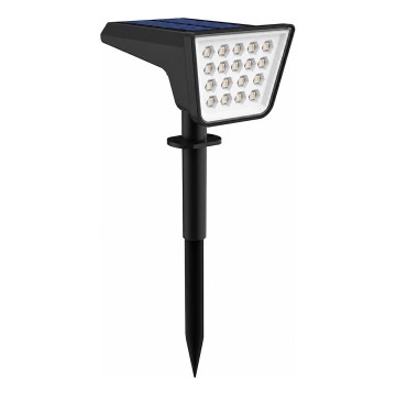 LED RGBW solarna svetiljka sa senzorom LED/3,7V IP54 1200 mAh crna
