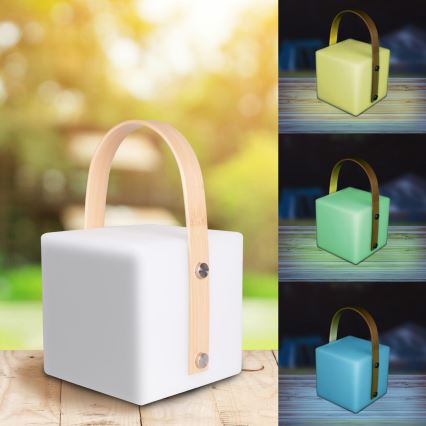 LED RGBW Spoljašnja lampa MAJORKA LED/0,5W/5V USB 1200 mAh IP44 bela