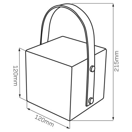 LED RGBW Spoljašnja lampa MAJORKA LED/0,5W/5V USB 1200 mAh IP44 bela
