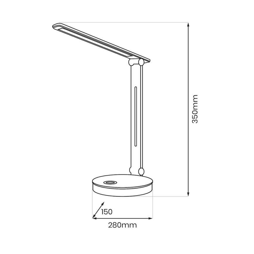 LED RGBW Stona lampa BRUNO LED/5W/5V 3000/4500/6000K crna