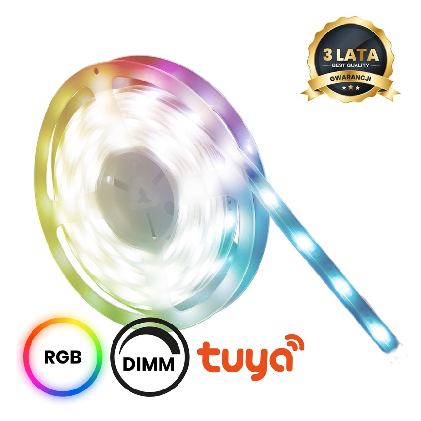 LED RGBW traka za kupatilo, prigušiva, LED/7,5W/12V, IP65, 3m, Wi-Fi Tuya
