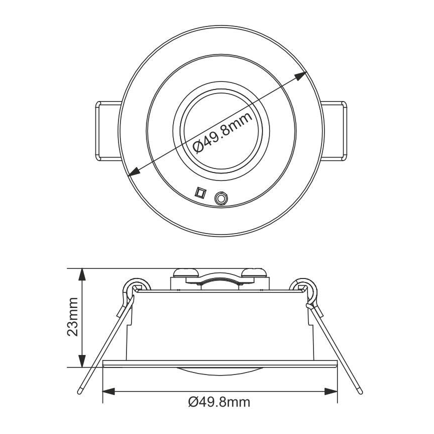 LED sigurnosna ugradna svetiljka za spušteni plafon LED/1,2W/230V 6000K