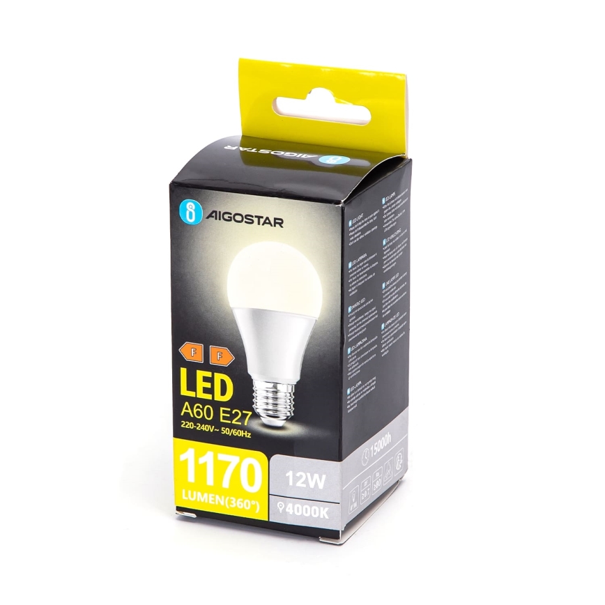 LED sijalica A60 E27/12W/230V 4000K - Aigostar