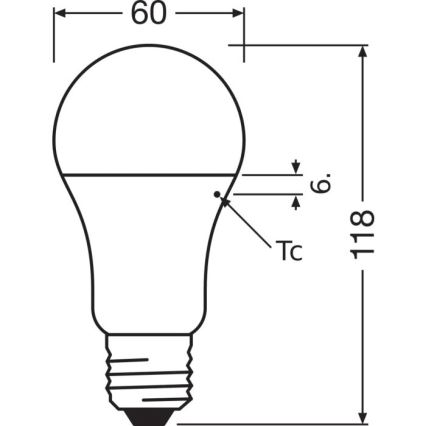 LED sijalica A60 E27/13W/230V 3000K - Osram