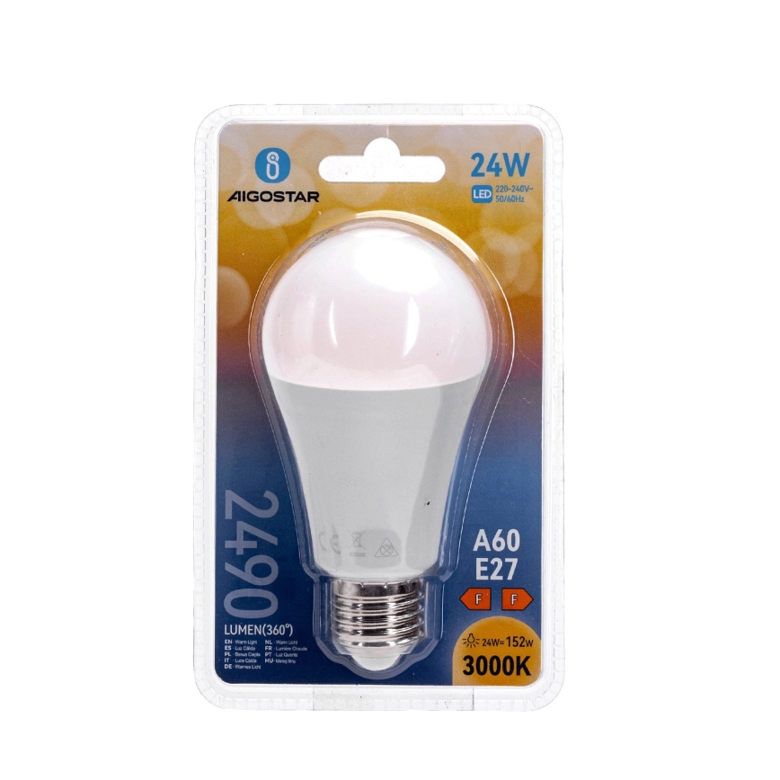 LED sijalica A60 E27/24W/230V 3000K - Aigostar