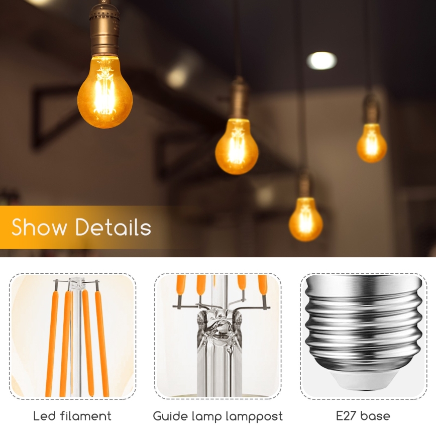 LED sijalica A60 E27/4W/230V 2200K - Aigostar