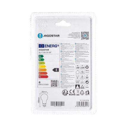 LED sijalica A60 E27/6W/230V 6500K 330° - Aigostar