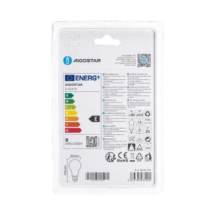 LED sijalica A60 E27/8W/230V 330° 2700K - Aigostar