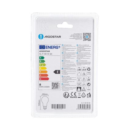 LED Sijalica A60 E27/8W/230V 330° 6500K - Aigostar