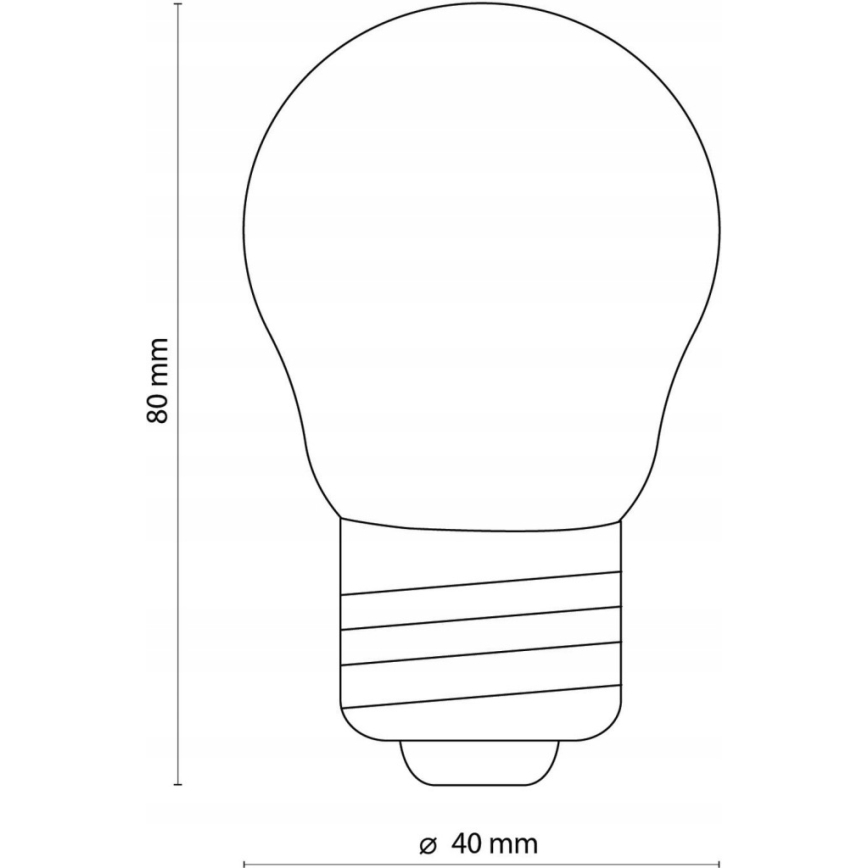 LED sijalica AMBER G45 E27/4,5W/230V 2200K